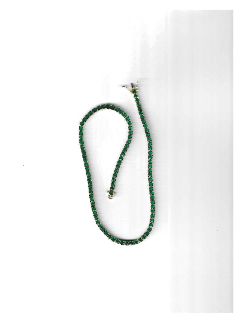 Green Tennis Necklace