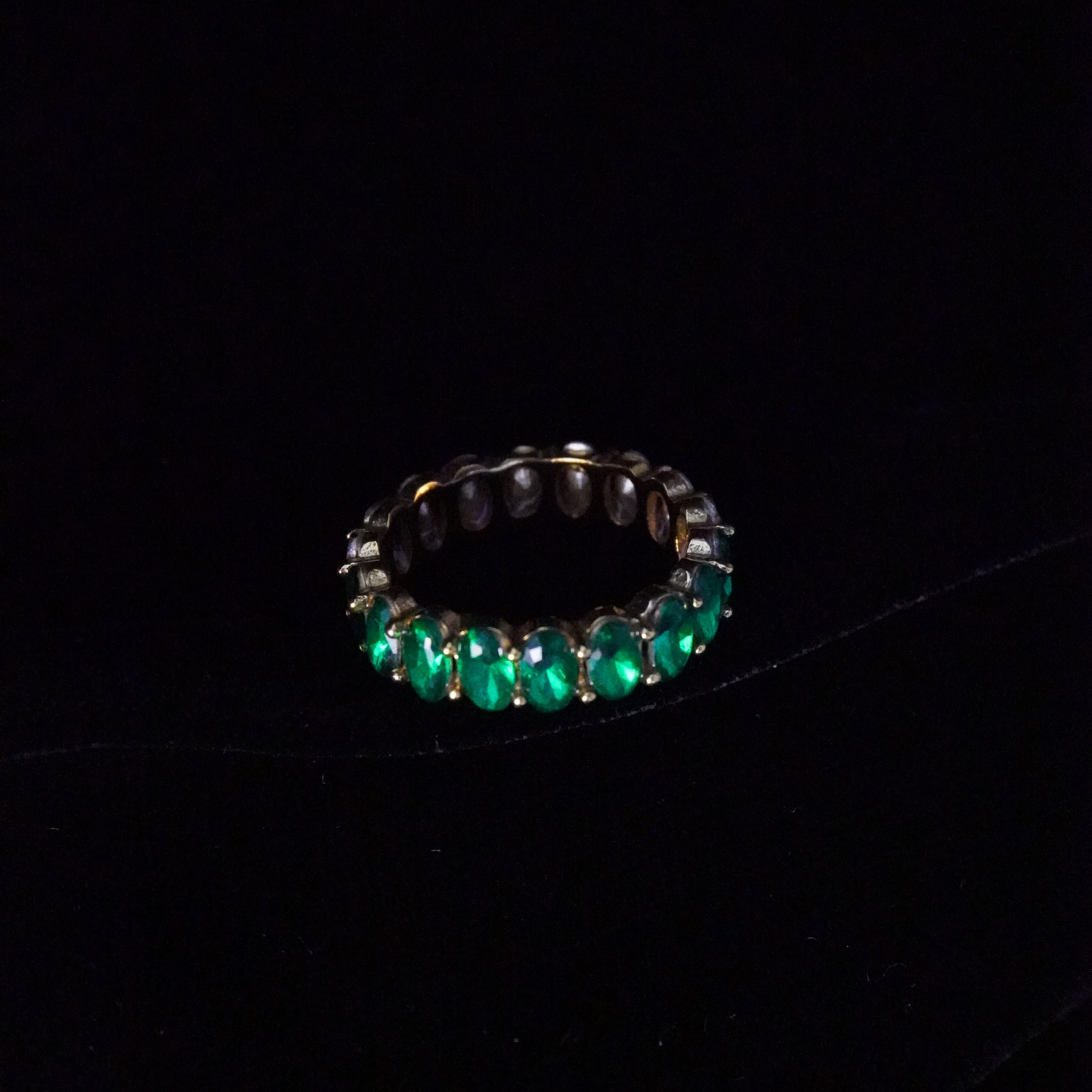Emerald  Pave Ring