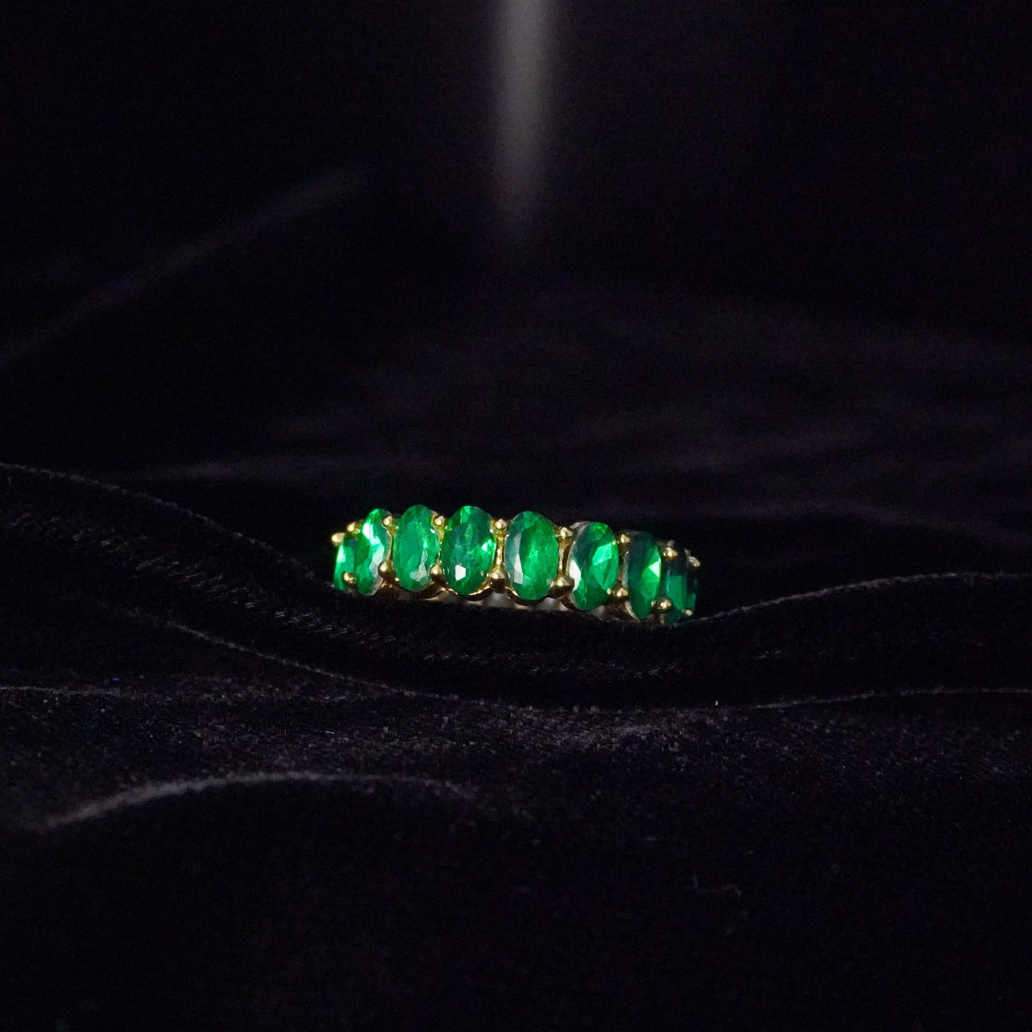 Emerald  Pave Ring