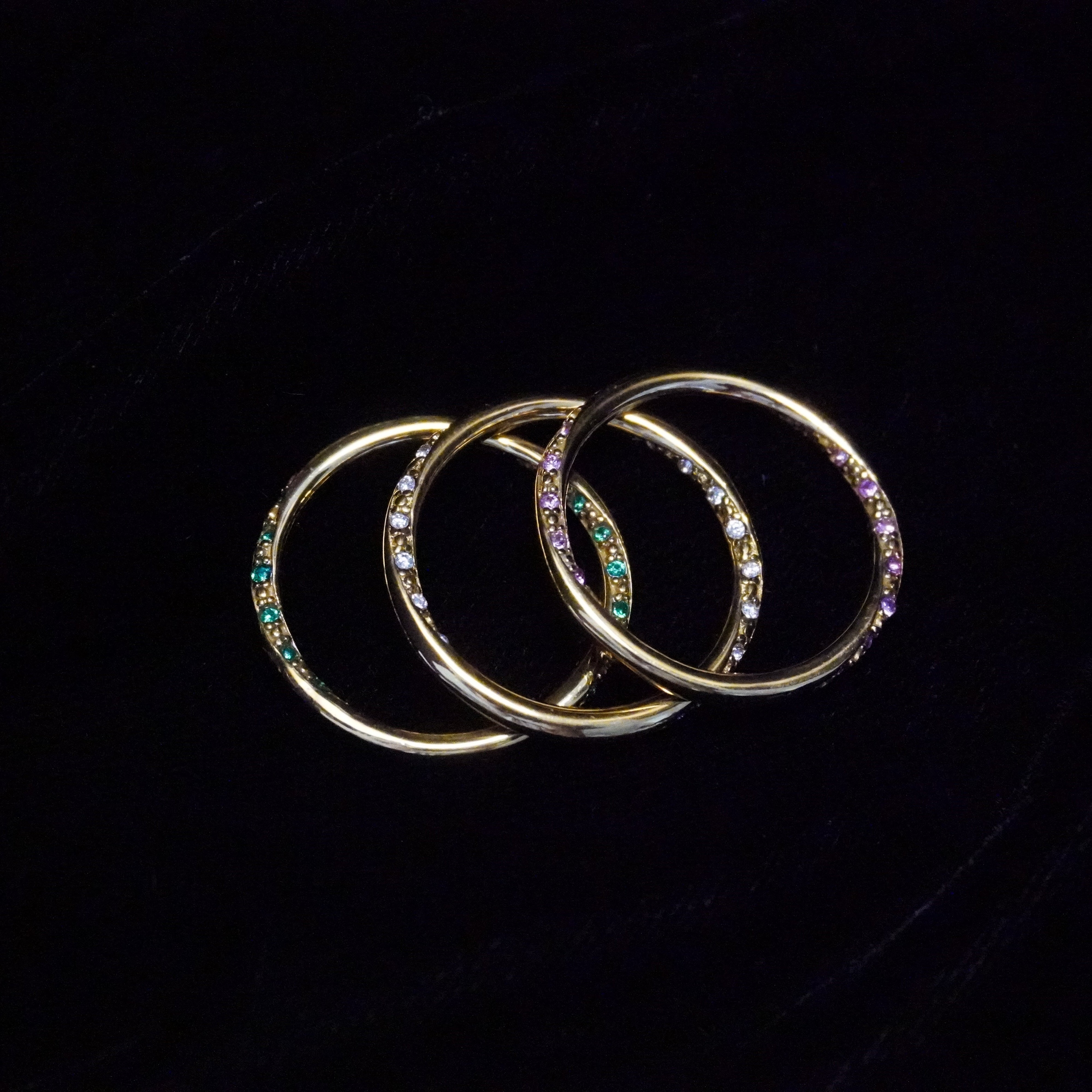 Skinny Studded Band Ring