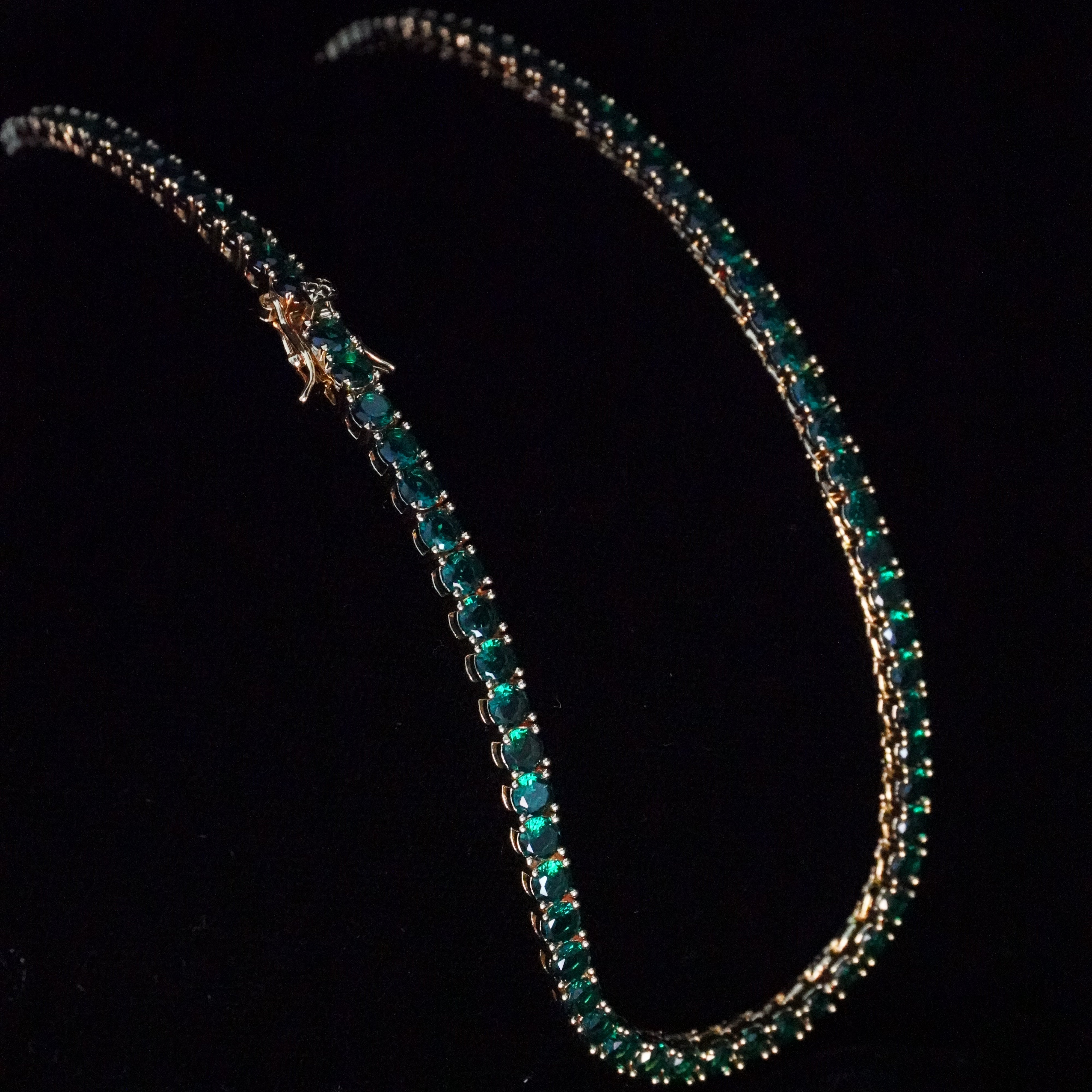 Green Tennis Necklace