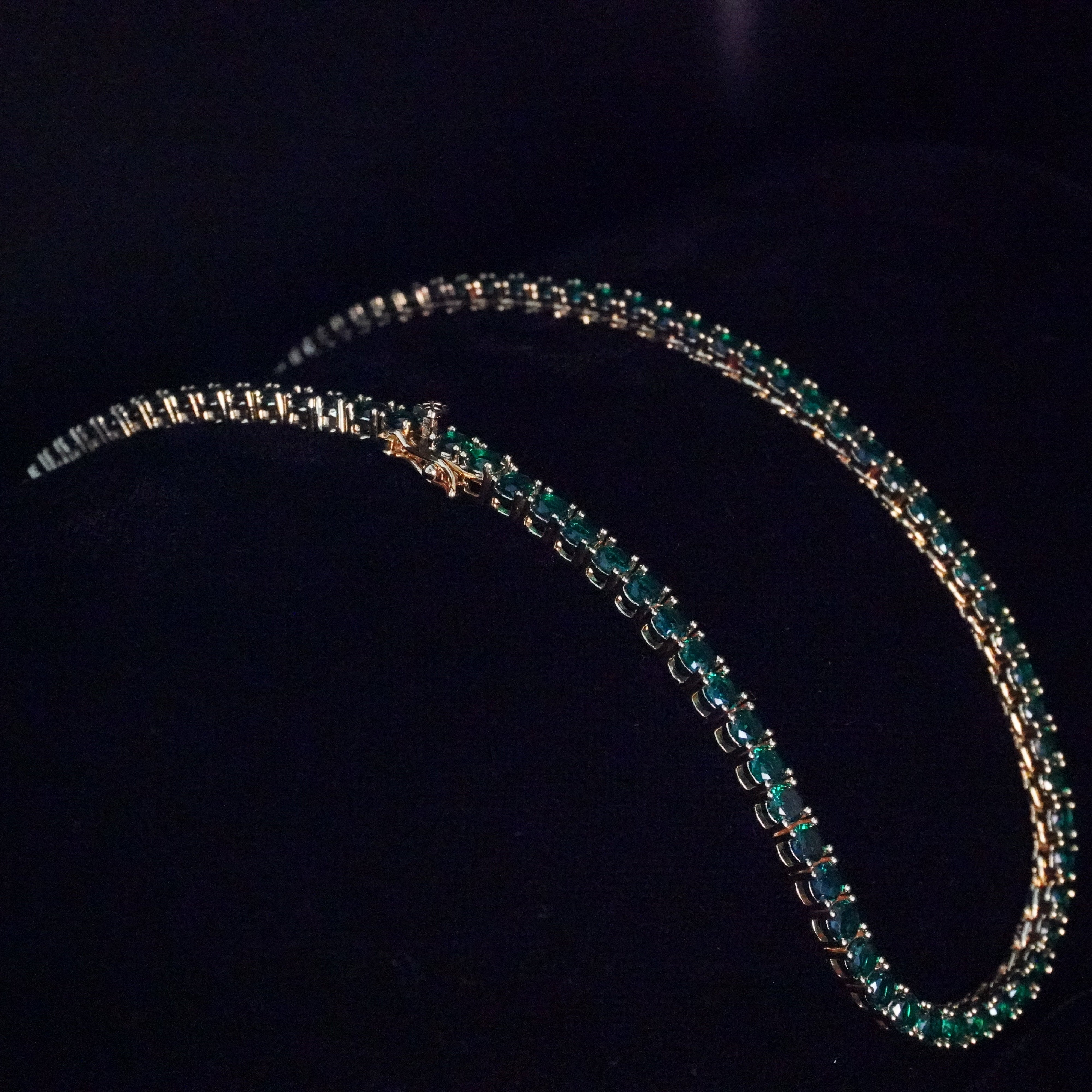 Green Tennis Necklace