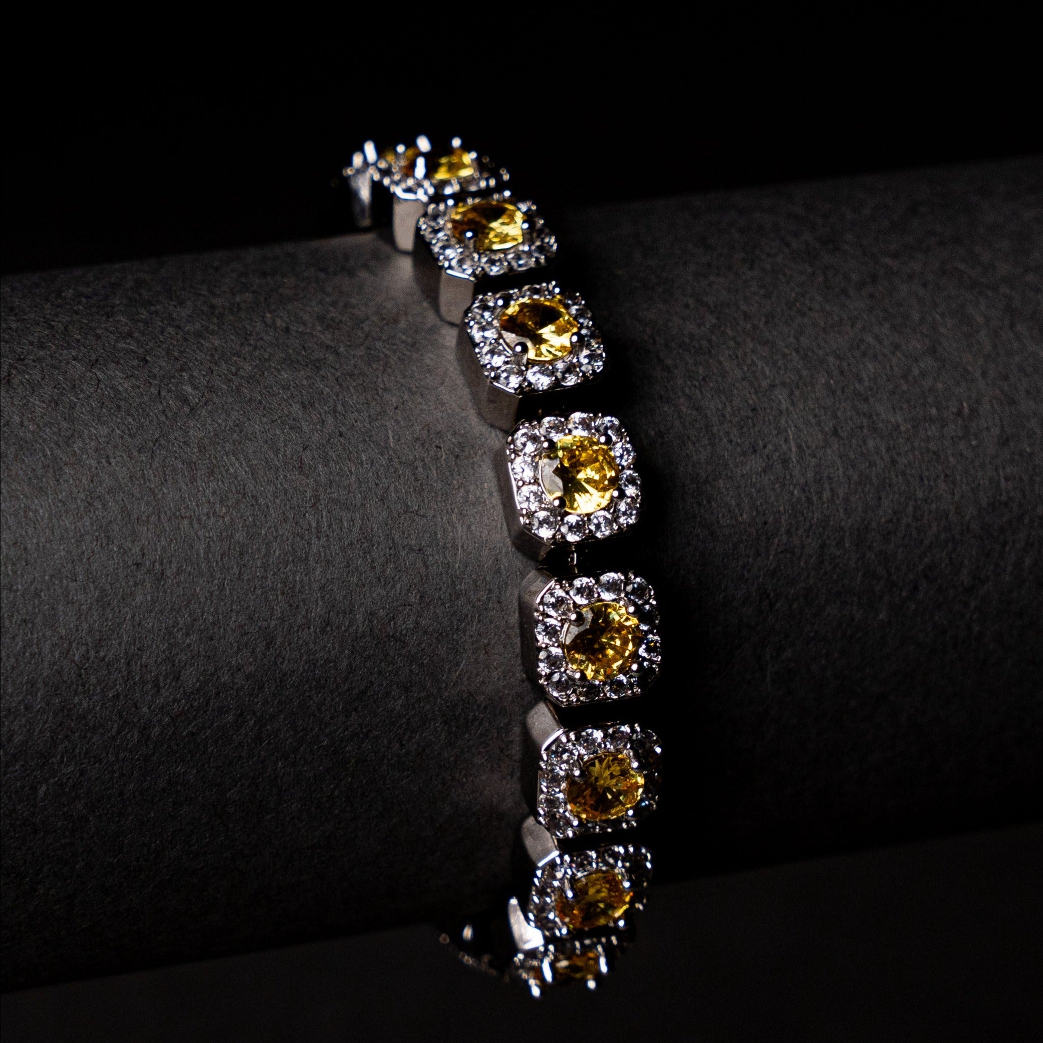 Yellow Cushion Cut Bracelet