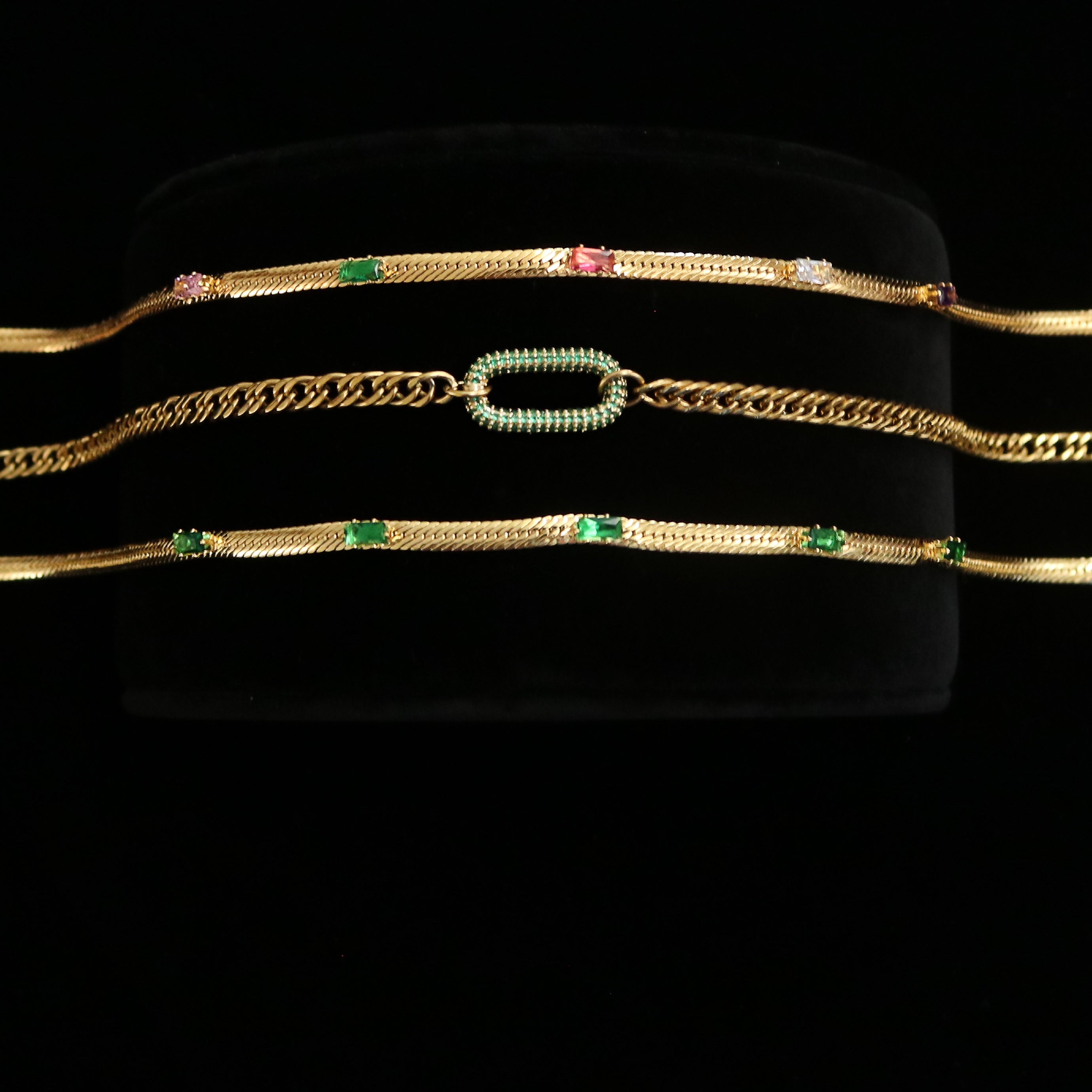 Studded lock Chain + Snake Studded Choker | Bundle