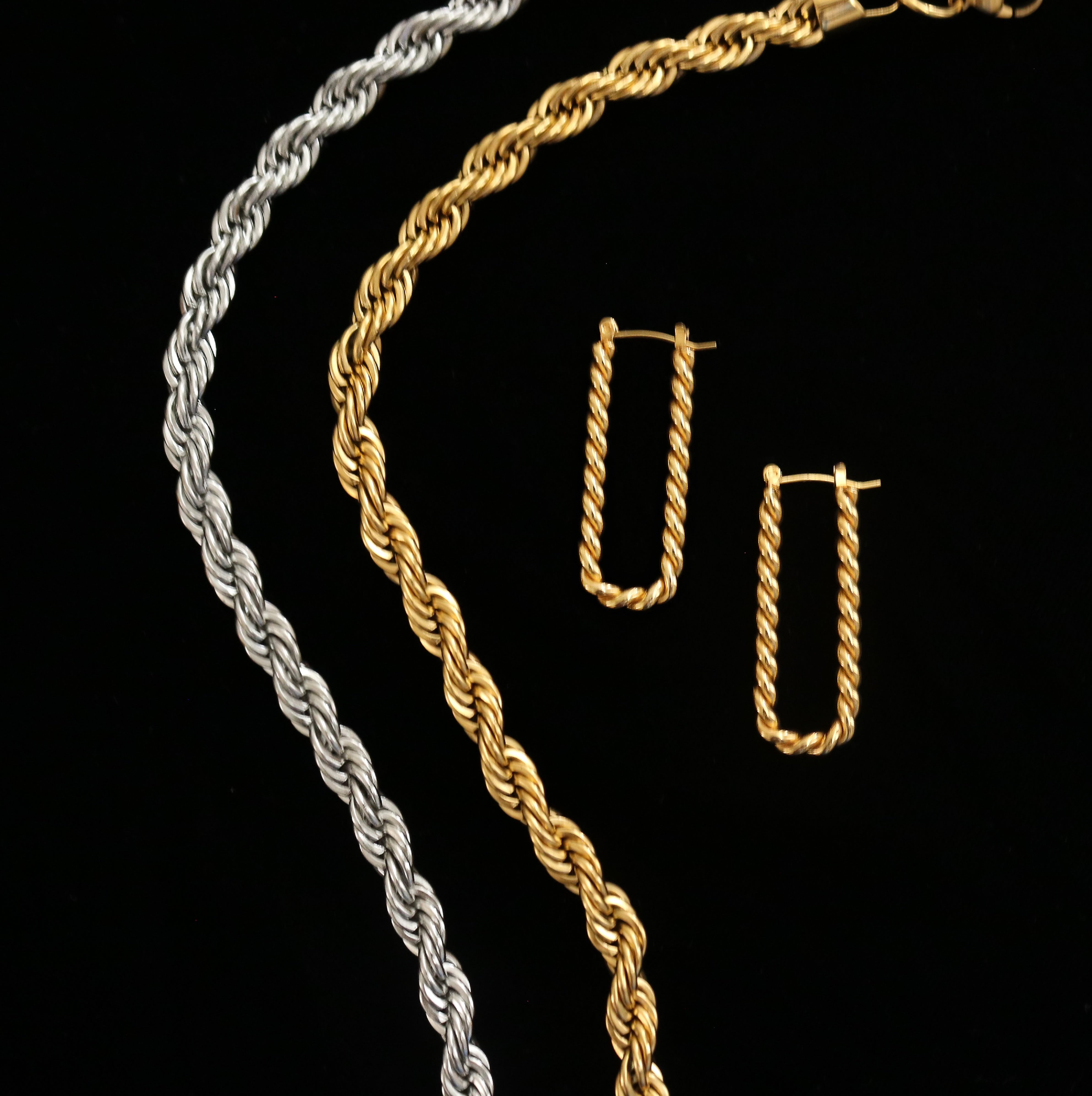 Rope Chain Hoop + Rope Chain Choker | Bundle