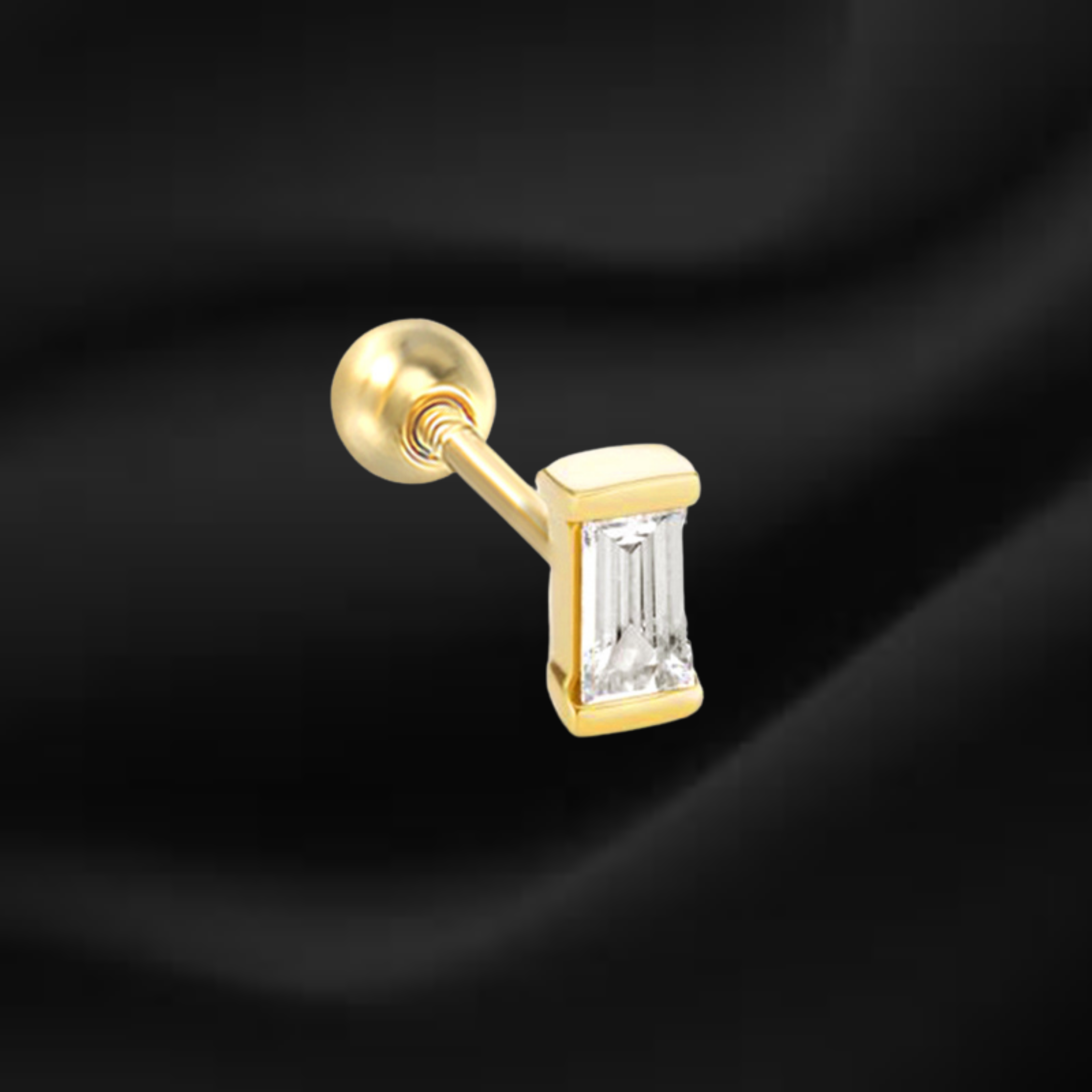 Baguette Diamond Piercing