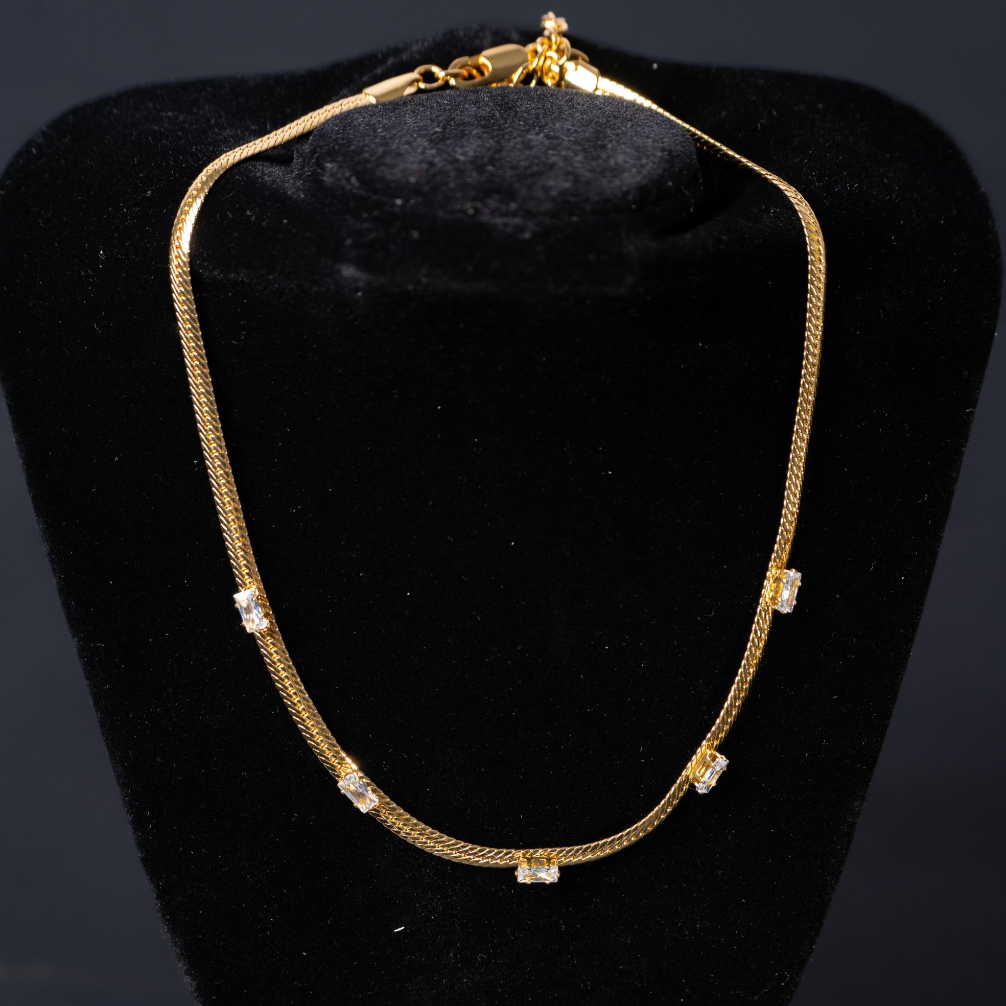 Snake Studded Choker Necklace