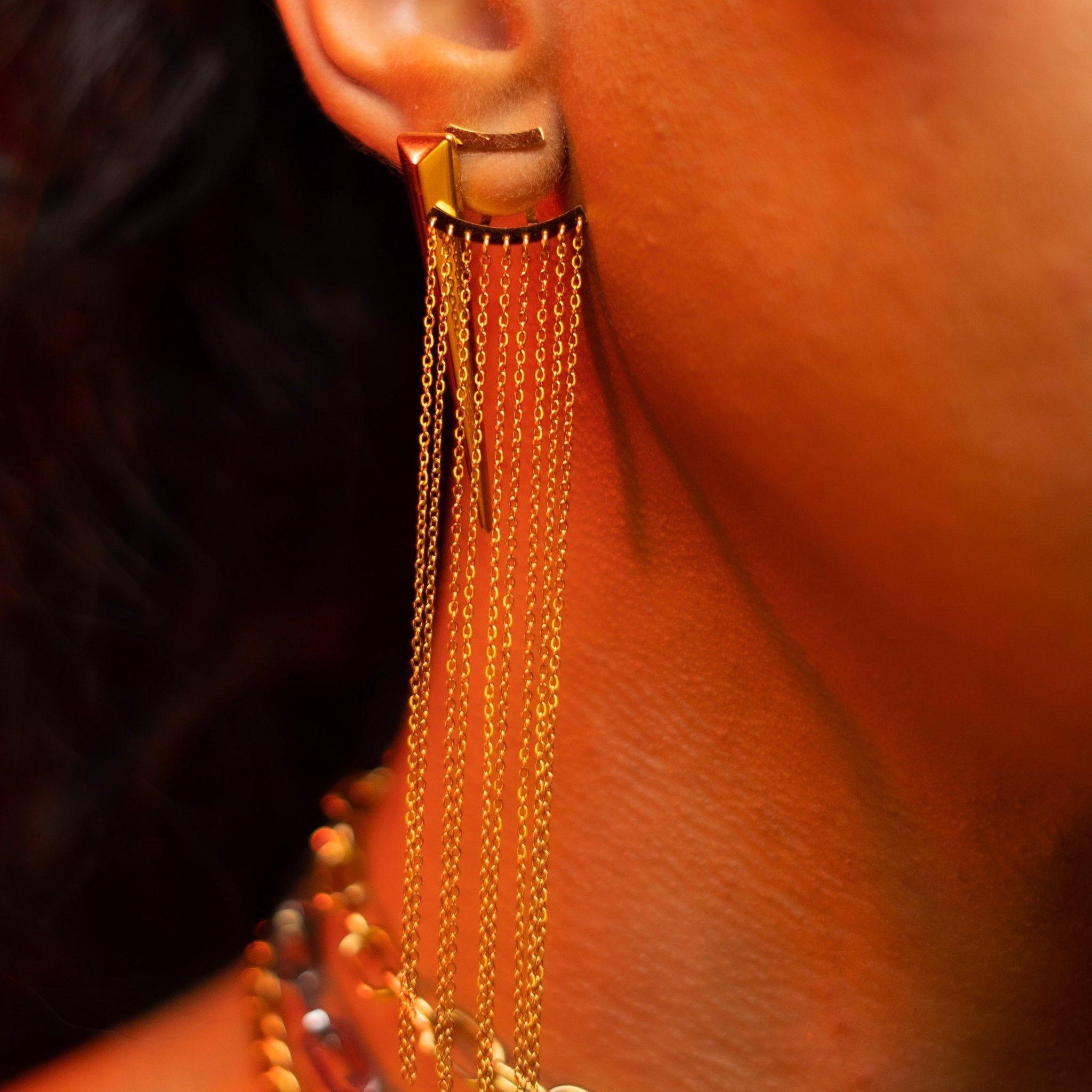 Gold & Tassels Earrings