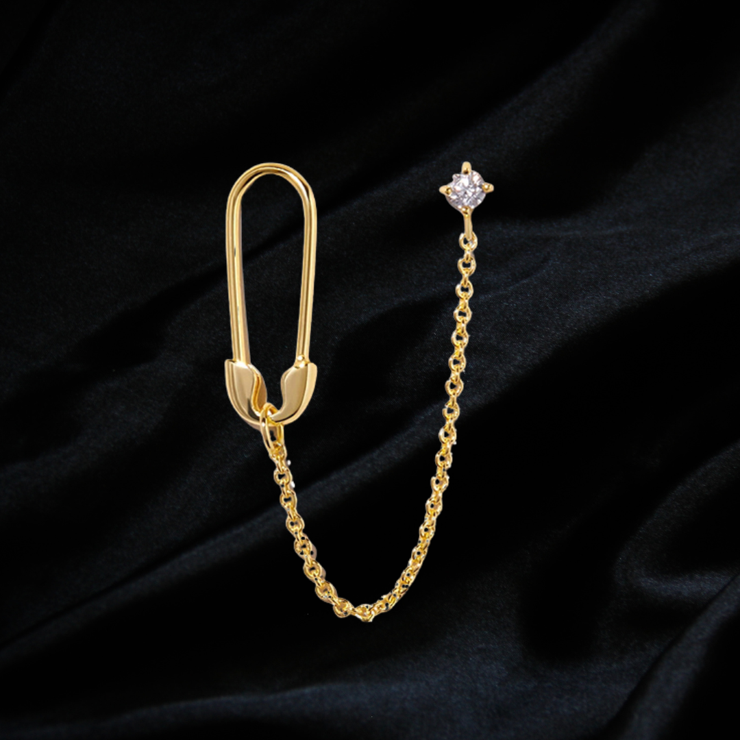 Safety Pin Stud Earring