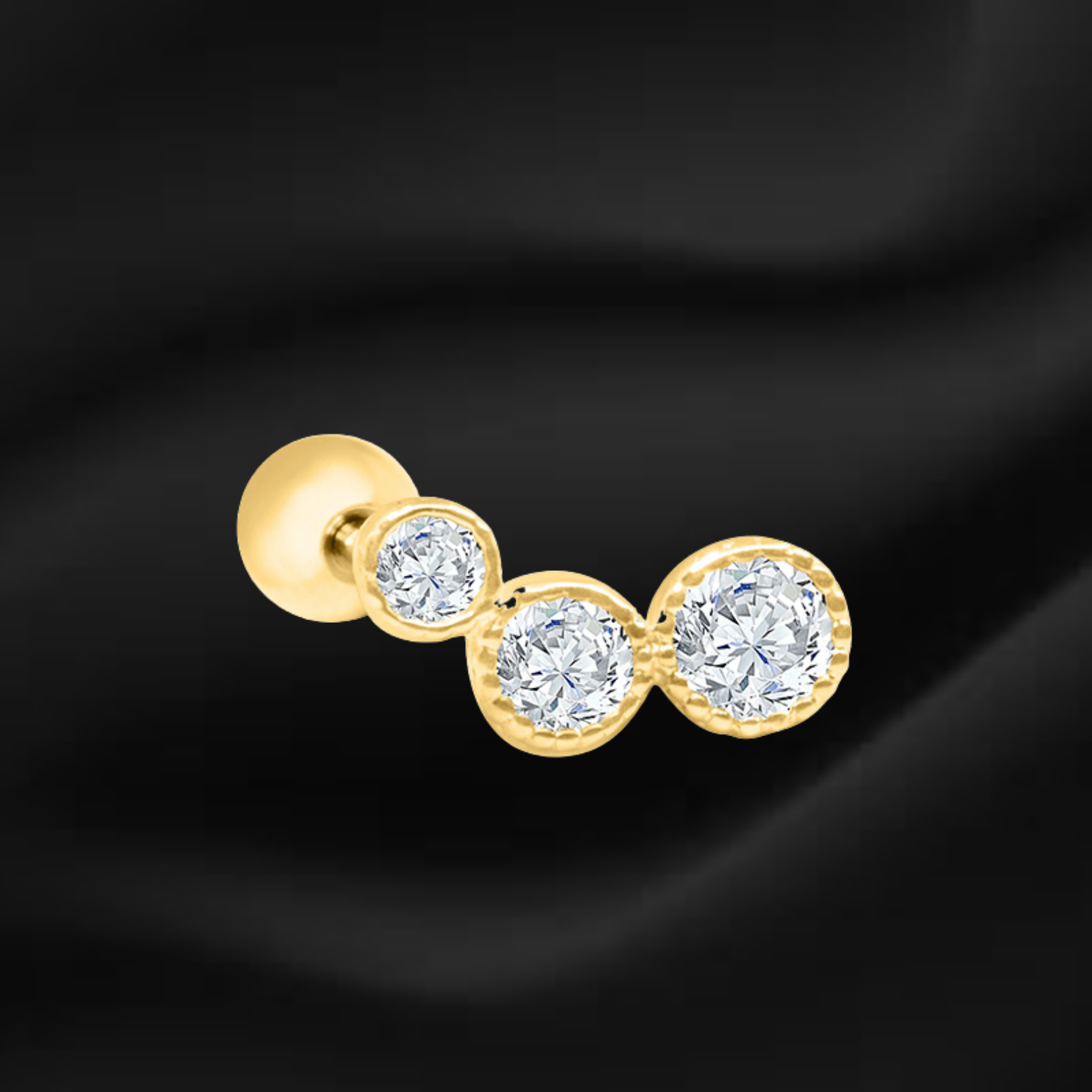 Triple Stud Piercing