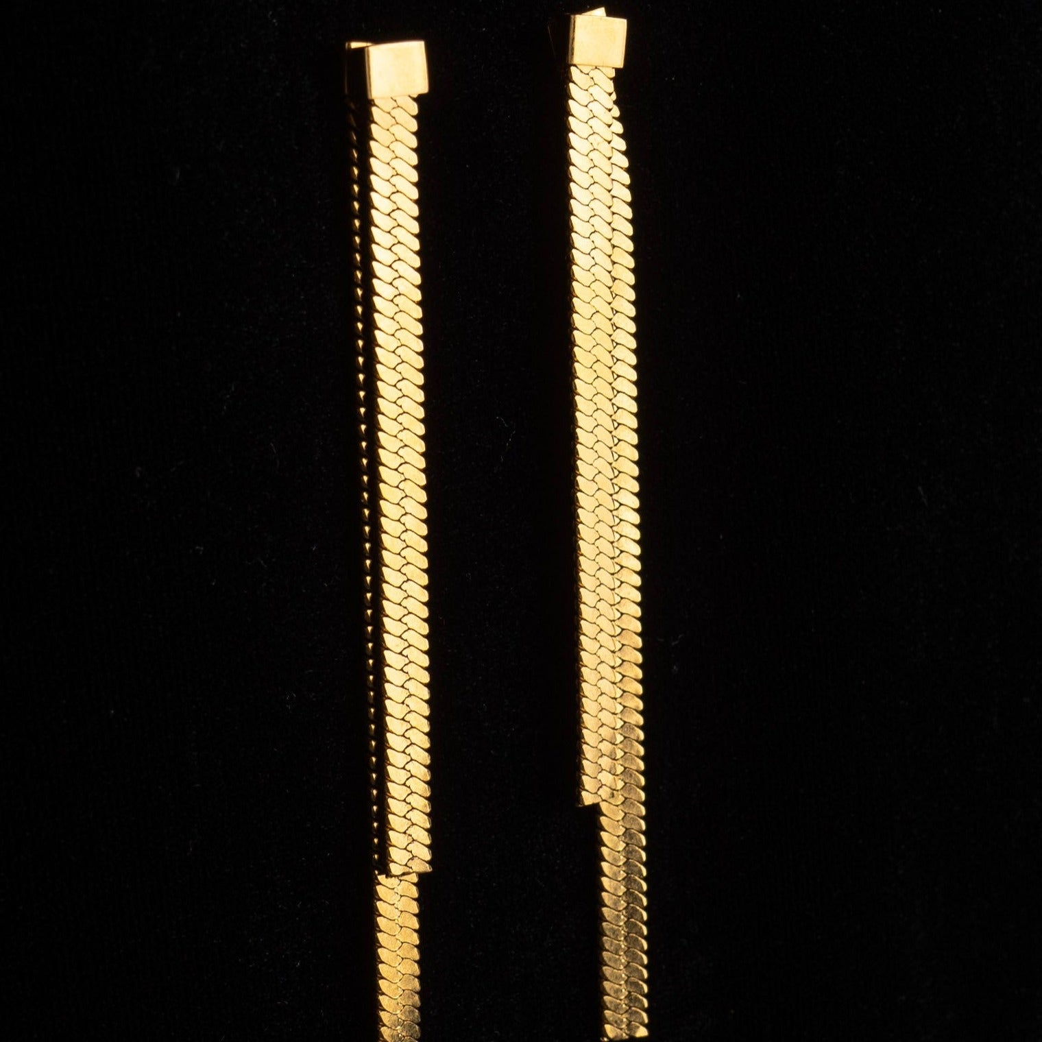 Herringbone Dangle Earrings